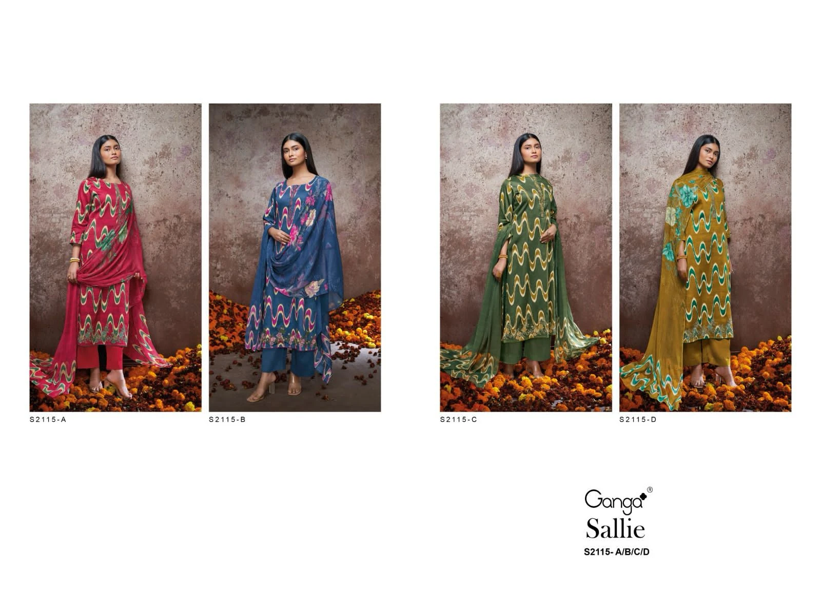 Ganga Sallie 2115 Premium Cotton Silk Printed Wholesale Fancy Salwar Suit Catalog — Wholesale Salwar Suits, Ganga wholesale from Surat — view 6